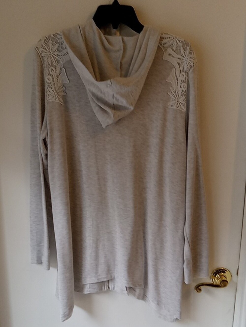 Chico's Lace-Shoulder Zip Hoodie Jacket - Picture 5 of 6